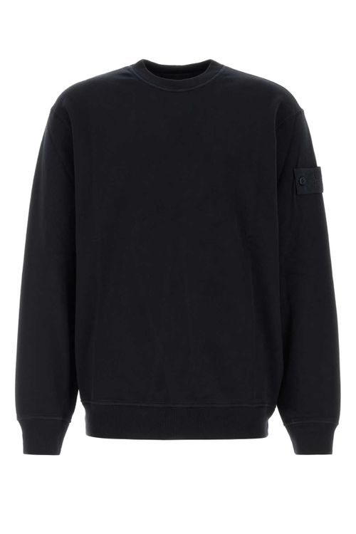 Stretch Cotton Sweatshirt — Black