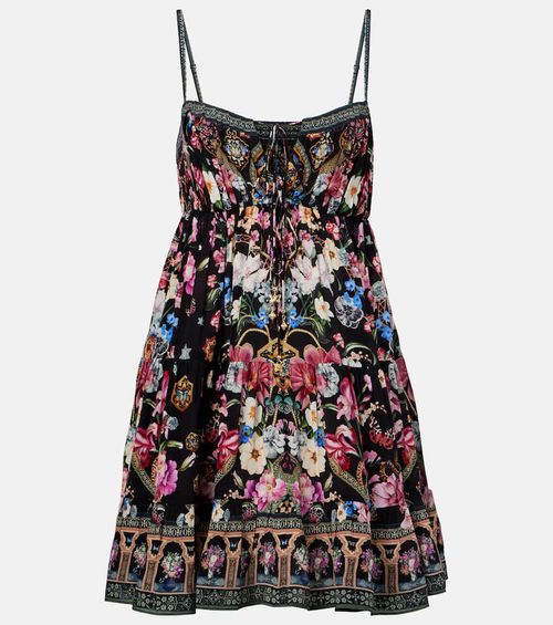 Camilla Crystal-embellished silk minidress