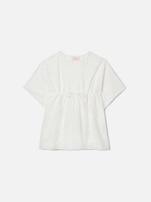 Kate Cotton Broderie Short Kaftan __single__ Beach Robe
