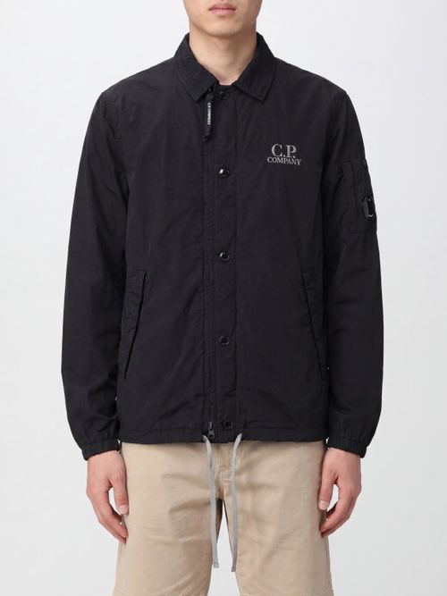 C. P. COMPANY Polyamide Shirt Jacket with Classic Collar and Drawstring
