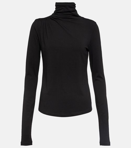 Jersey turtleneck top