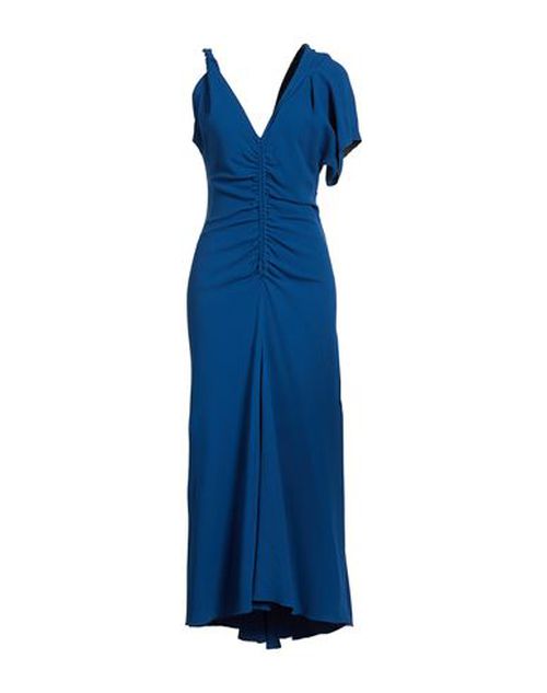 Woman Maxi dress Blue Size 4 Viscose, Recycled acetate, Elastane