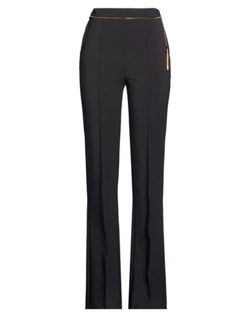 Woman Pants Black Size 12 Polyester, Elastane