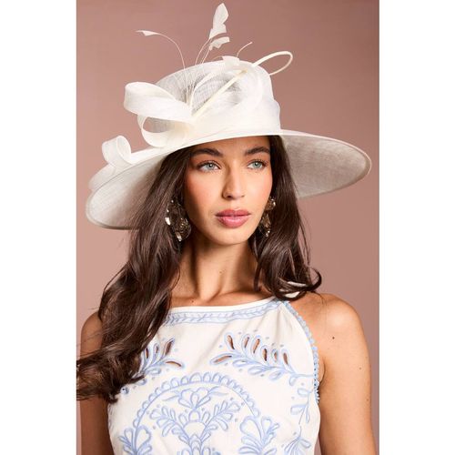 Coast Women's Ivory Loop & Quill Wide Brim Hat