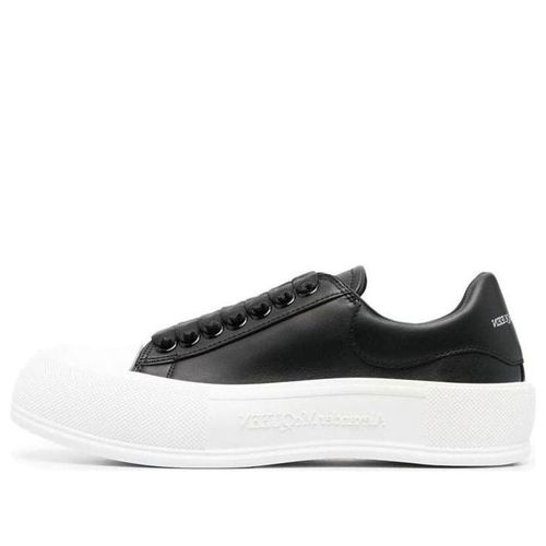 (WMNS) Deck Skate Plimsoll Shoes 'Core Black White'