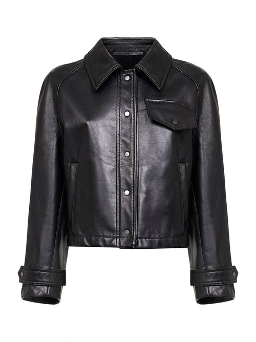 Plongè Nappa Leather Ovine Jacket — Black