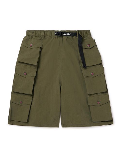 Cotton and Nylon-Blend Ripstop Drawstring Cargo Shorts