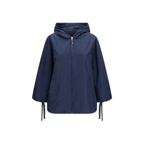 Water-Repellent Taffeta Raincoat — Navy