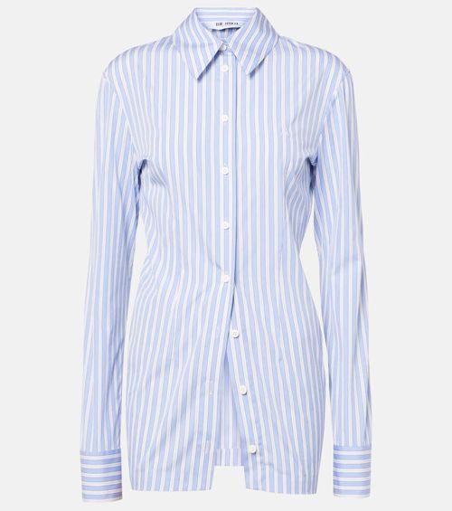 Zebra-print satin shirt