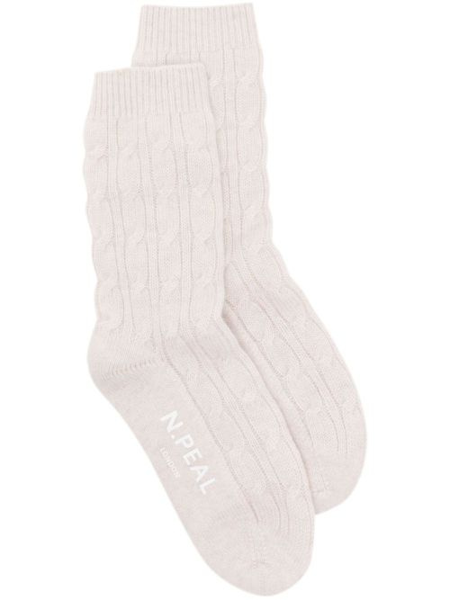Cashmere house socks - Neutrals