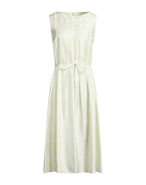 Woman Midi dress Lime green Size 6 Silk