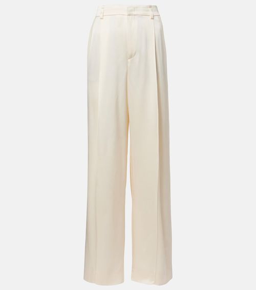 Satin wide-leg pants