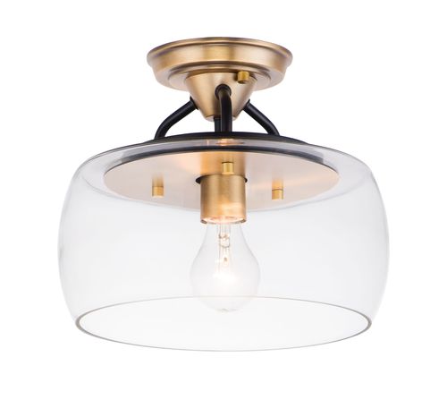 Maxim Goblet Ceiling Light in Bronze and Antique Brass - 26129CLBZAB