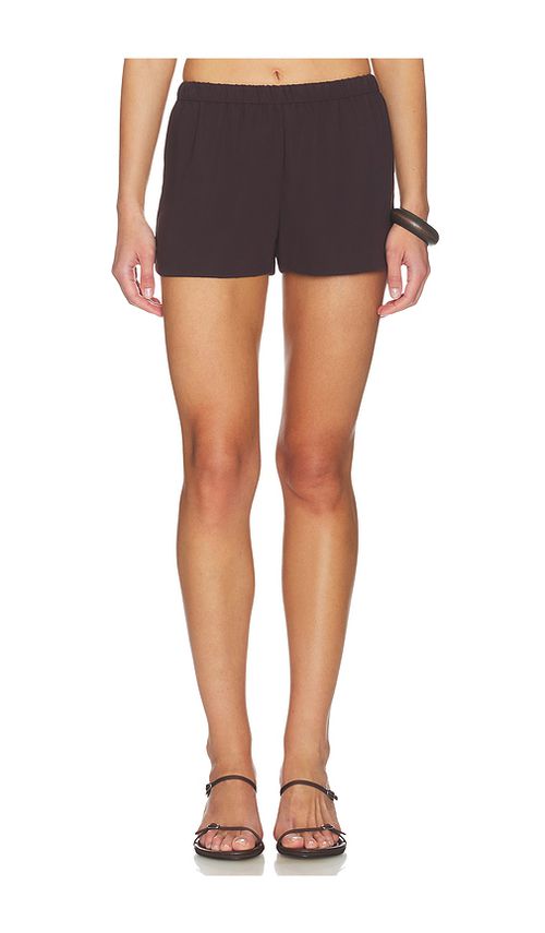 Amanda Uprichard x REVOLVE Mariko Shorts in Chocolate. L. Also in M, S