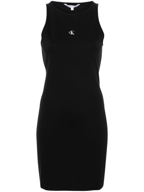 Logo-print mini dress - Black