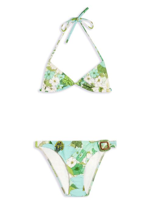Floral print bikini set - Blue