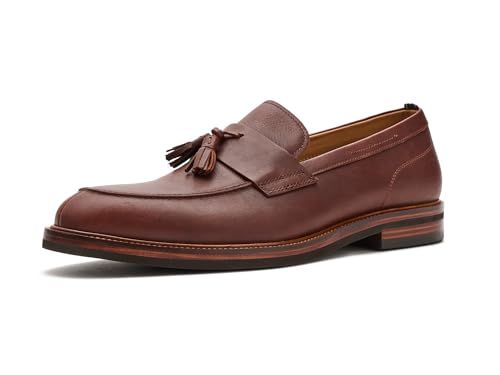 Brooks Brothers Mens Bellmore Brown Leather Grainy