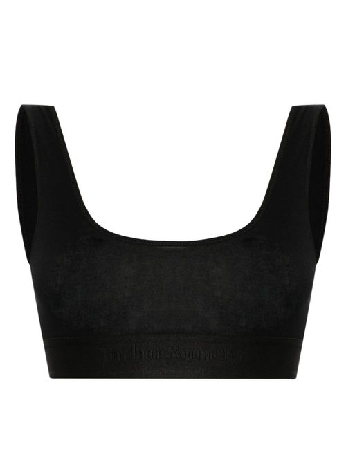 Logo-tape sports bra - Black
