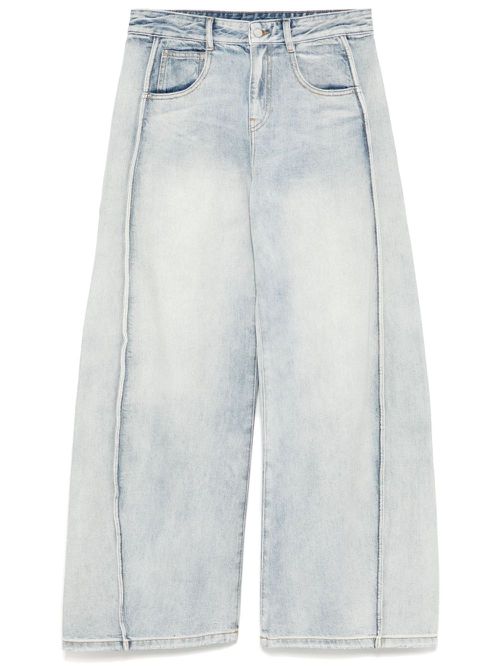 Extra long zip-up jeans - Blue