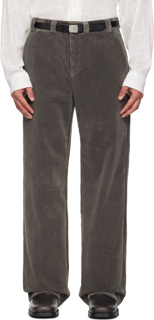 SSENSE Exclusive Gray Corduroy Trousers