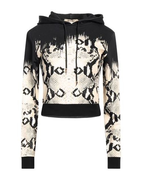 Woman Sweatshirt Black Size L Cotton, Elastane