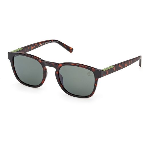 Timberland Man Timberland TB00007 56R Sunglasses Injected Havana Green Round Polarized