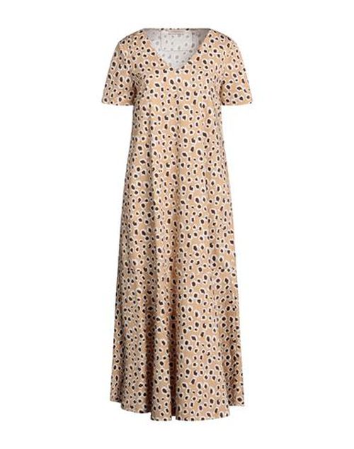 Woman Maxi dress Camel Size 4 Cotton, Elastane