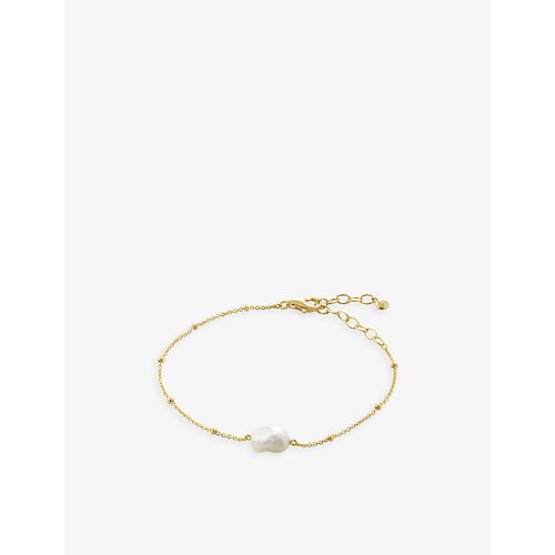 Womens Gold Nura Keshi 18ct Yellow Gold-plated Vermeil Recycled Sterling-silver and Pearl Bracelet 
