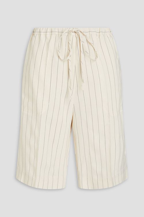 Striped crepe shorts - White - 30