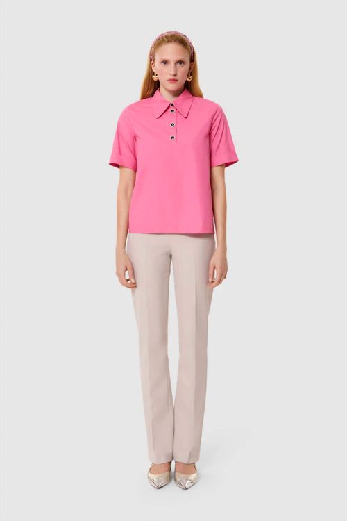 Tonella Short Sleeve Top In Rose