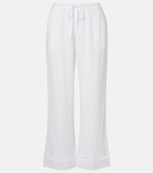 Calia cotton muslin wide-leg pants