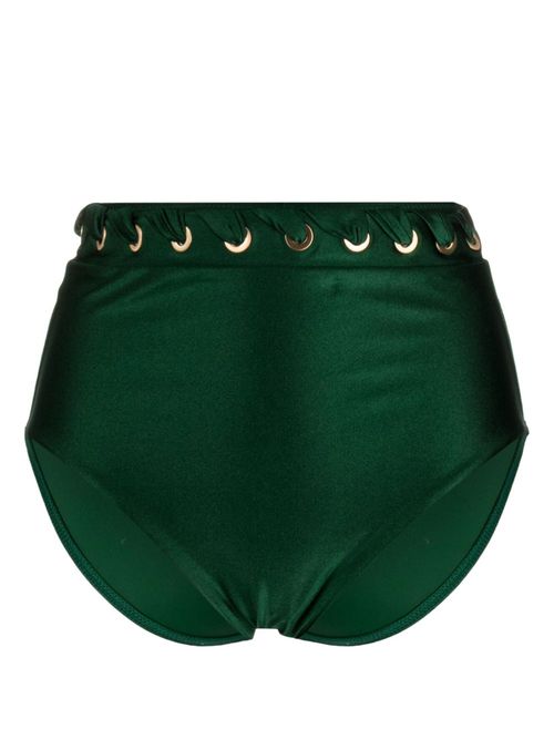 Devi eyelet-detail bikini bottoms - Green