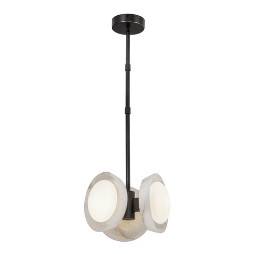 Urban Bronze Alabaster LED Pendant from the Alonso Collection