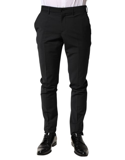 Wool Formal Trousers — Black