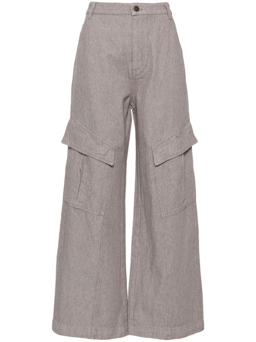 Wide-leg cargo pants - Grey