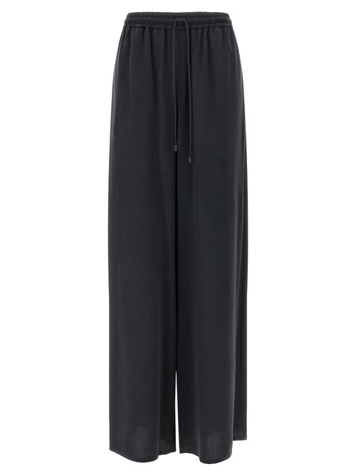 100% Silk Trousers — Black