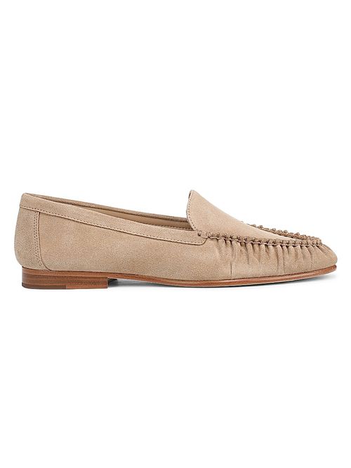 Women's Prilla 25MM Moc-Toe Suede Loafers - Sand