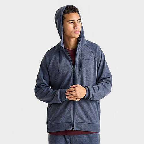 Men's Primary Dri-FIT UV Full-Zip Versatile Hoodie in Blue/Obsidian