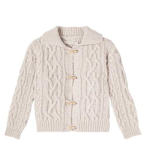 Maria cable-knit wool-blend cardigan