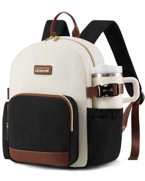 LOVEVOOK Upgrade Mini Backpack Purse for Women with Giant Tumbler Holder - Lightweight Small Backpack Women for Work Travel Park