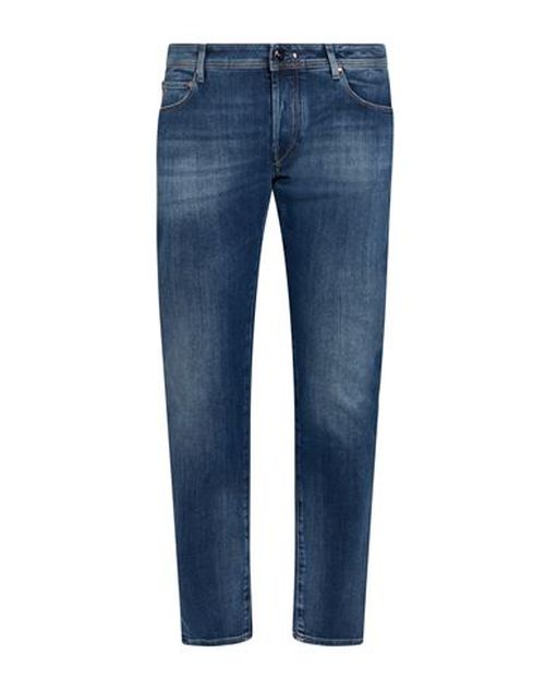 Man Jeans Blue Size 36 Cotton, Elastane