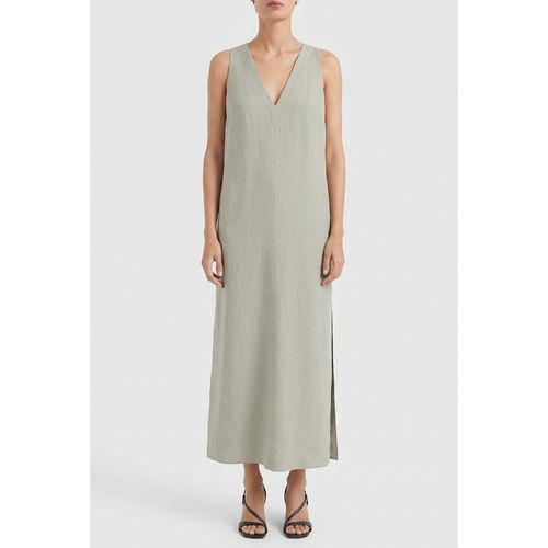 Light Green Linen Blend Dress