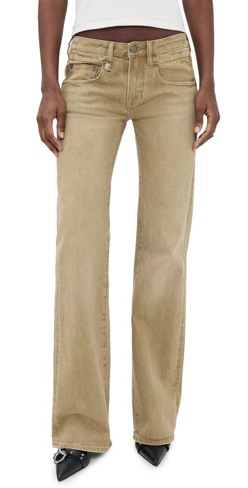 Boy Flare Jeans Olive Green Haze Stretch
