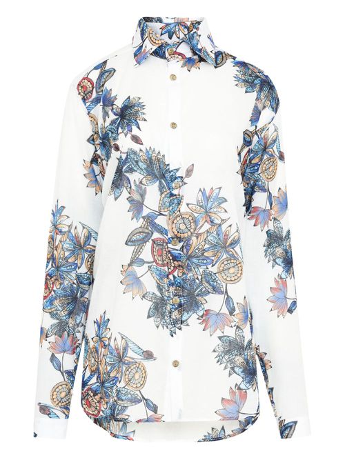 Floral-print shirt - White