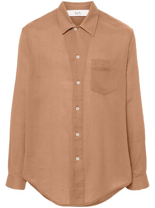 Leo cotton shirt - Brown