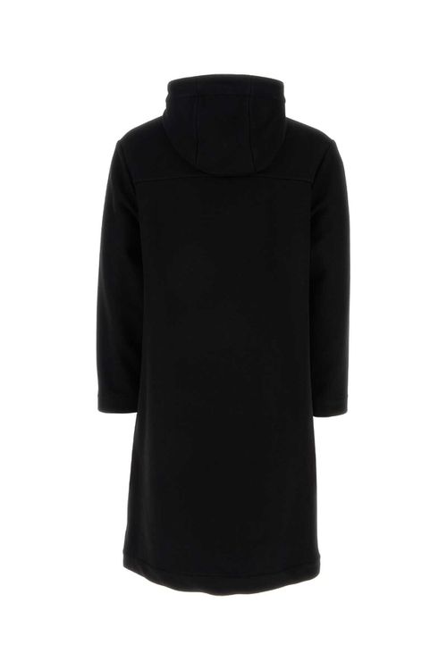 Black Wool Blend Parka