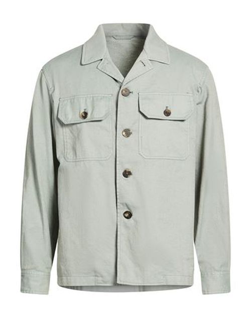 Man Jacket Sage green Size 44 Polyester, Cotton
