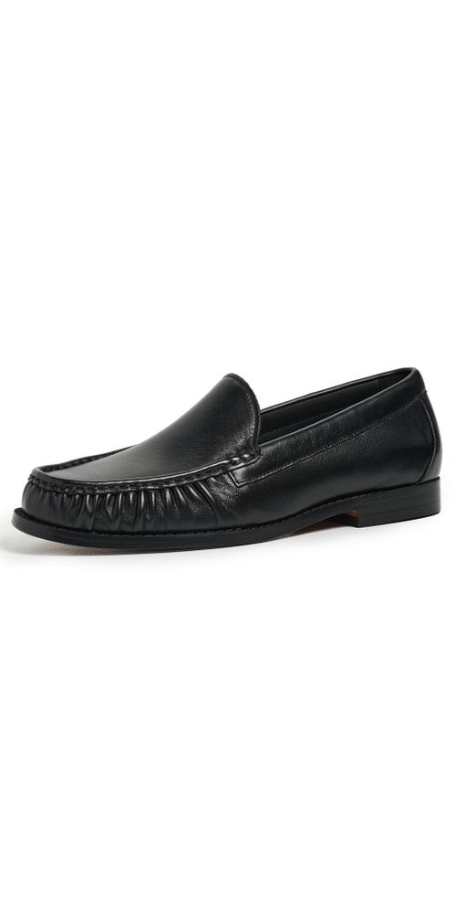 G. H. Bass Venetian Gathered Weejuns Loafers Open Black