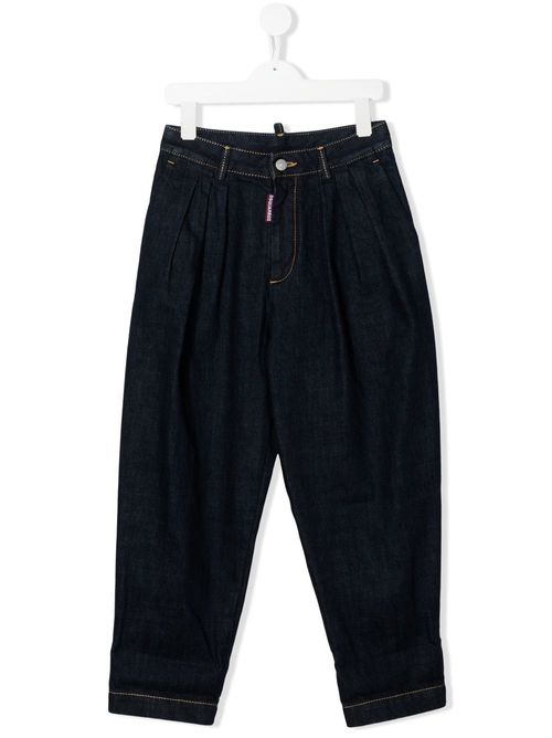 Mid-rise tapered jeans - Blue
