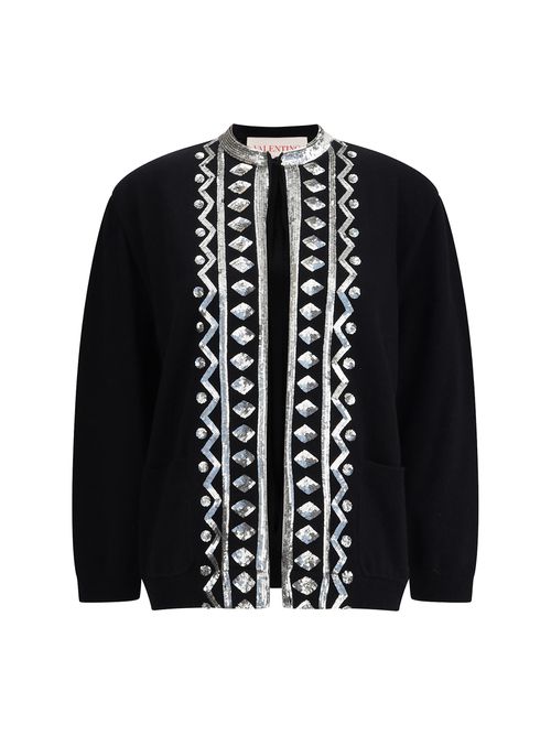 Sequined Virgin Wool Cardigan